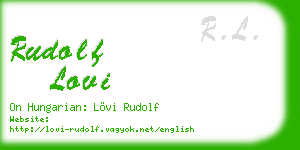 rudolf lovi business card